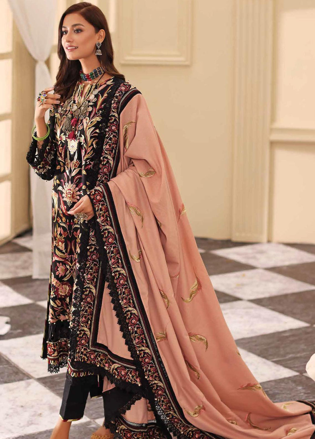 Gul Ahmed Embroidered  Suits Unstitched 3 Piece GA22WL AP-22003 - Winter Collection