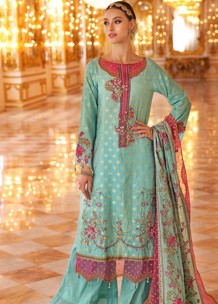 Gul Ahmed Embroidered Jacquard Suits Unstitched 3 Piece GA22WD PRW-22002 - Wedding Collection