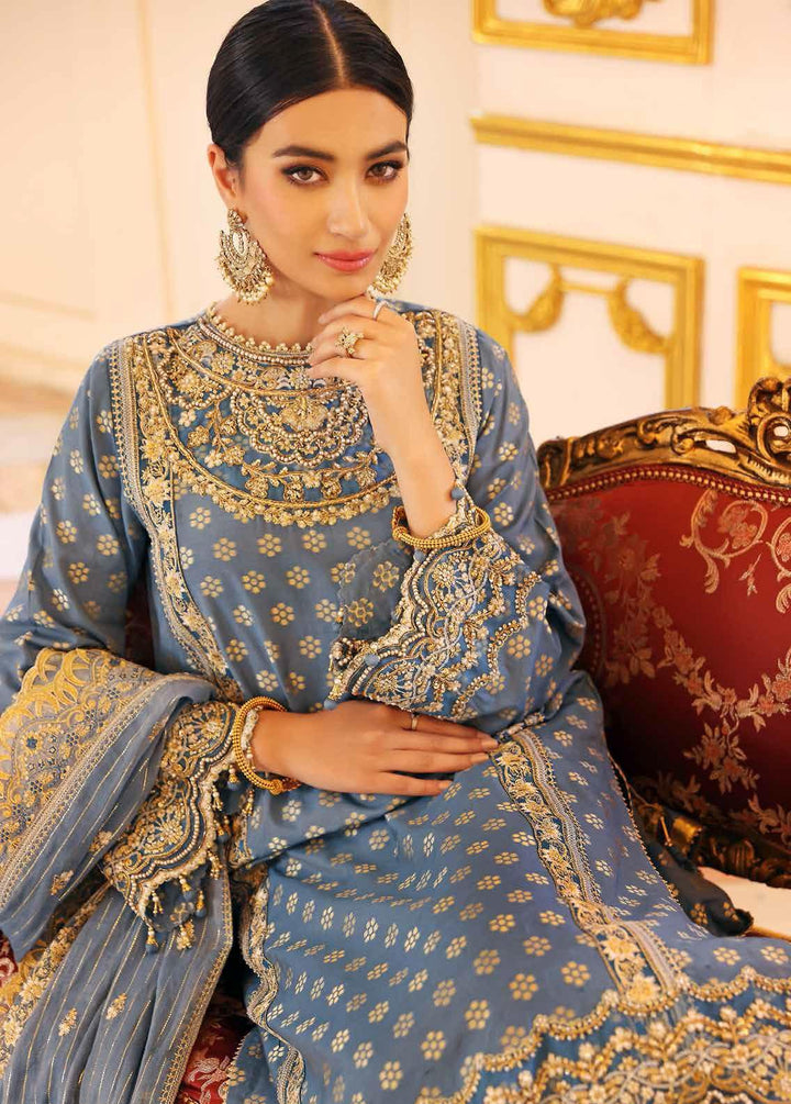 Gul Ahmed Embroidered Jacquard Suits Unstitched 3 Piece GA22WD PRW-22003 - Wedding Collection