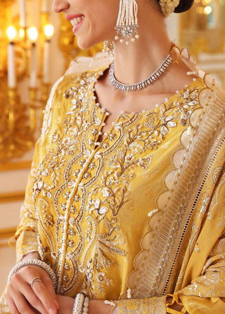Gul Ahmed Embroidered Jacquard Suits Unstitched 3 Piece GA22WD PRW-22004 - Wedding Collection