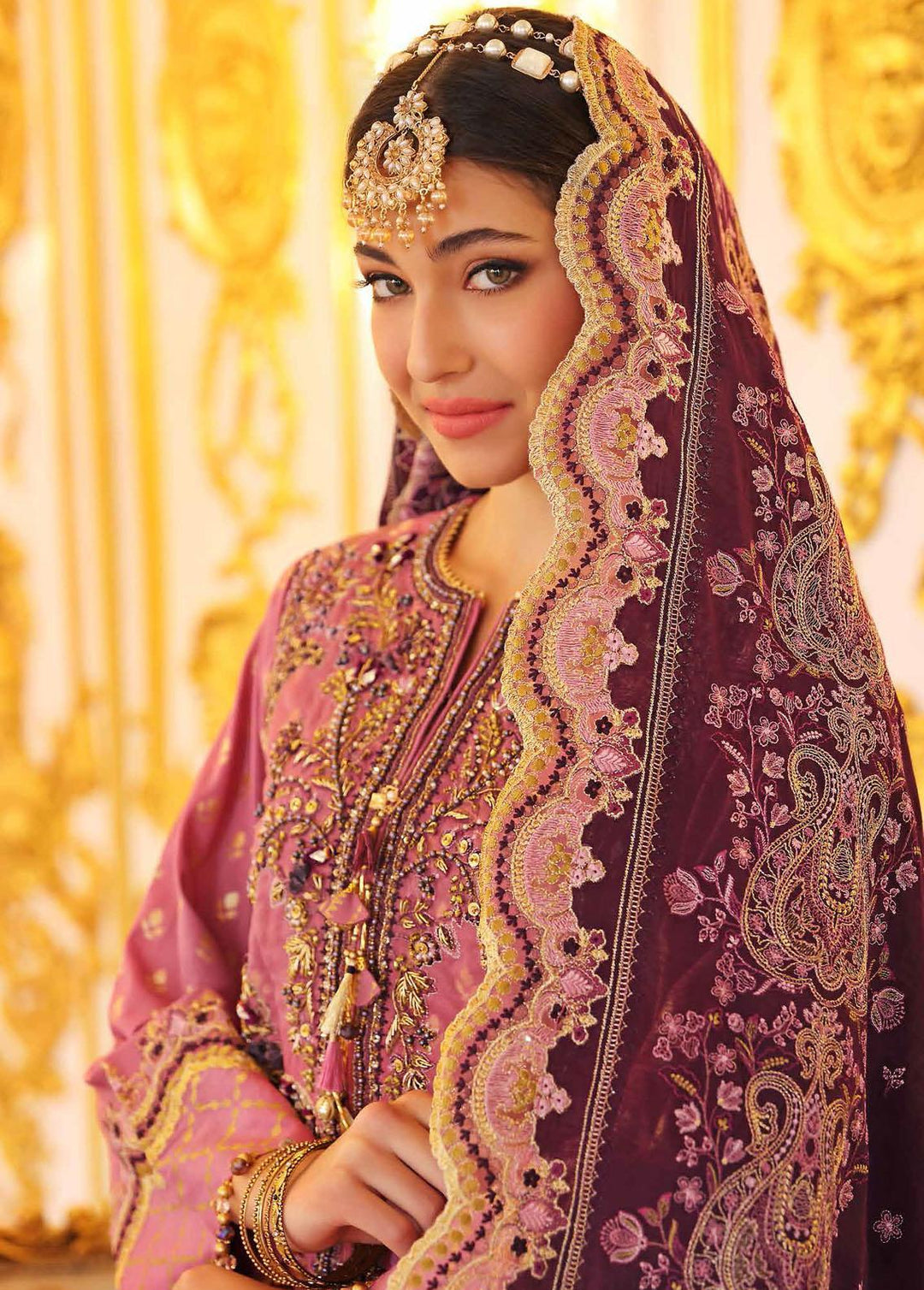 Gul Ahmed Embroidered Jacquard Suits Unstitched 3 Piece GA22WD PRW-22006 - Wedding Collection