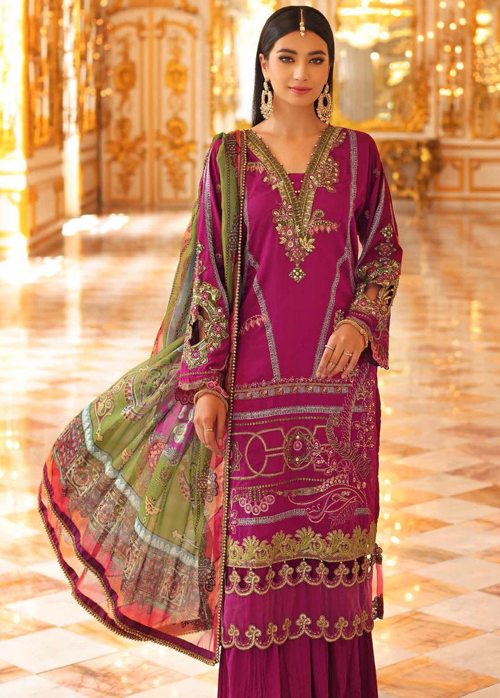 Gul Ahmed Embroidered Cotton Silk Suits Unstitched 3 Piece GA22WD PRW-22007 - Wedding Collection