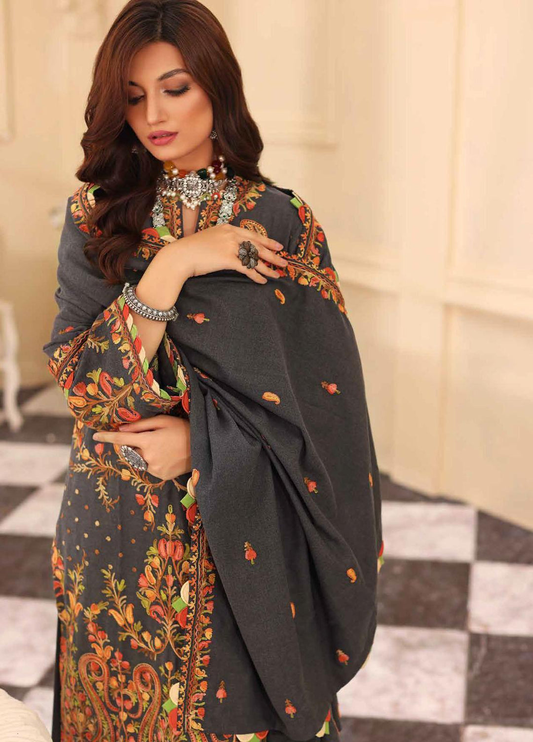 Gul Ahmed Embroidered  Suits Unstitched 3 Piece GA22WL YD-22001 - Winter Collection