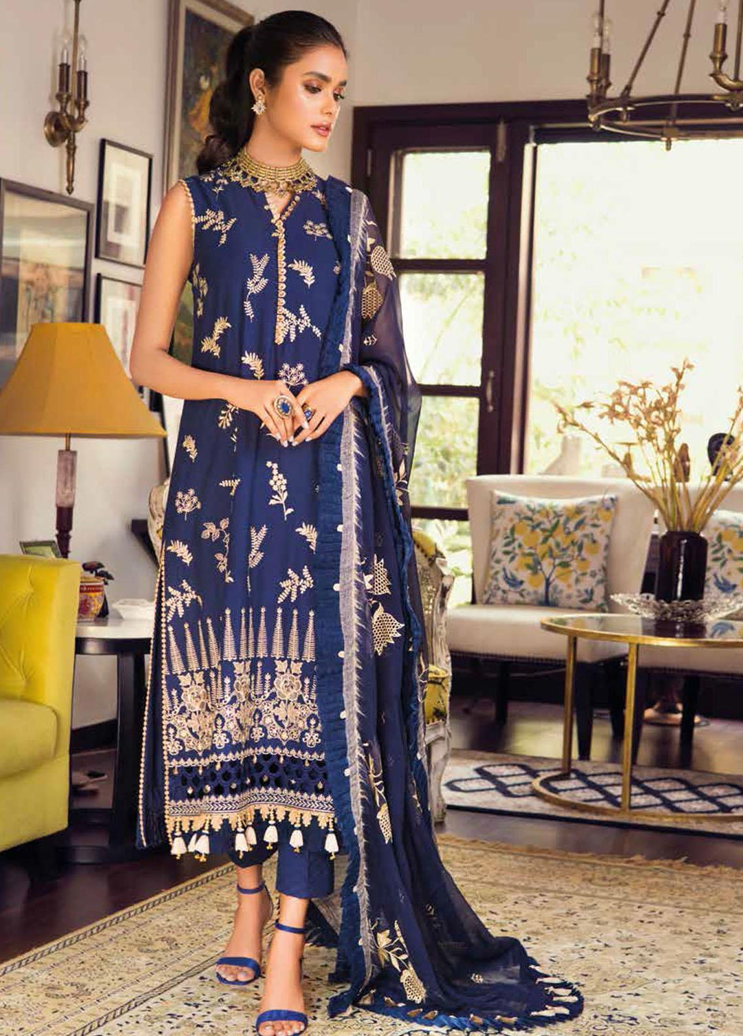 Gul Ahmed Embroidered Lawn Suits Unstitched 3 Piece GA22FS BCT-22001 - Summer Collection