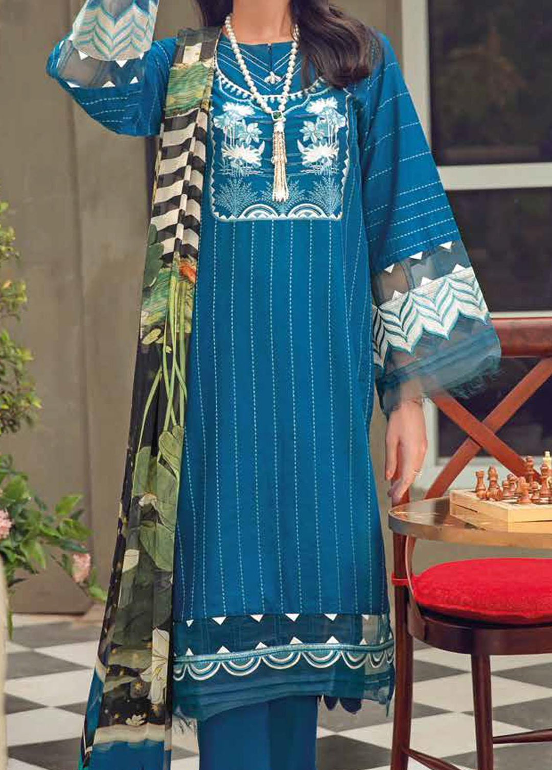 Gul Ahmed Embroidered Lawn Suits Unstitched 3 Piece GA22FS BM-12004 - Summer Collection