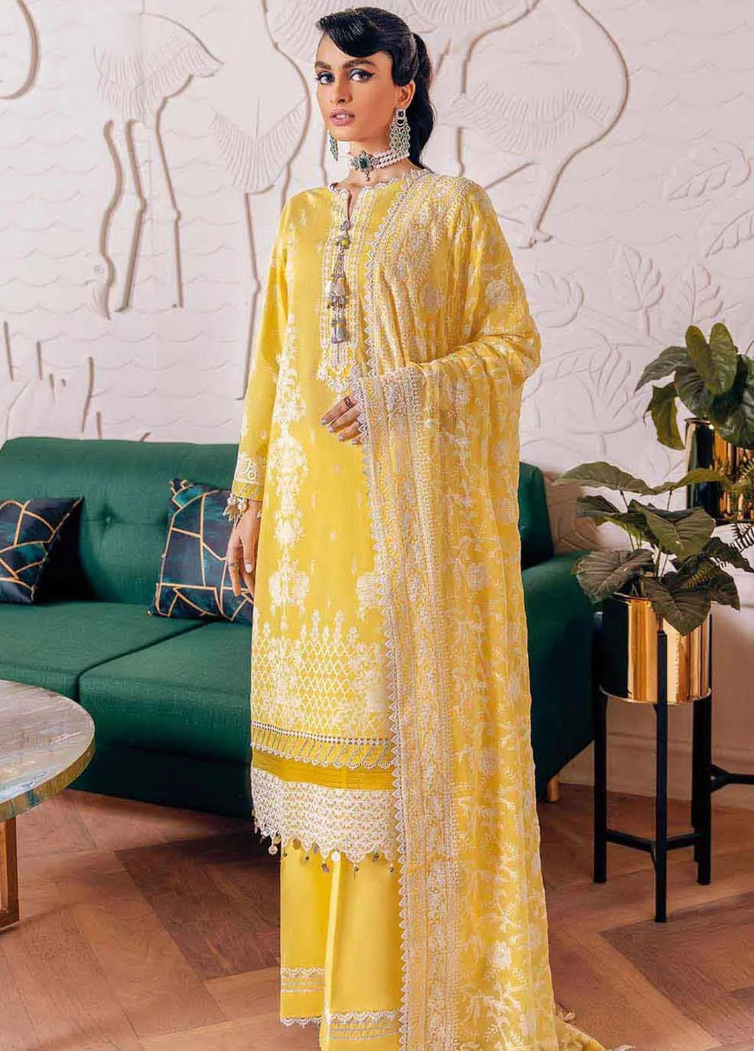 Gul Ahmed Embroidered Lawn Suits Unstitched 3 Piece GA22FS PM-22014 - Summer Collection