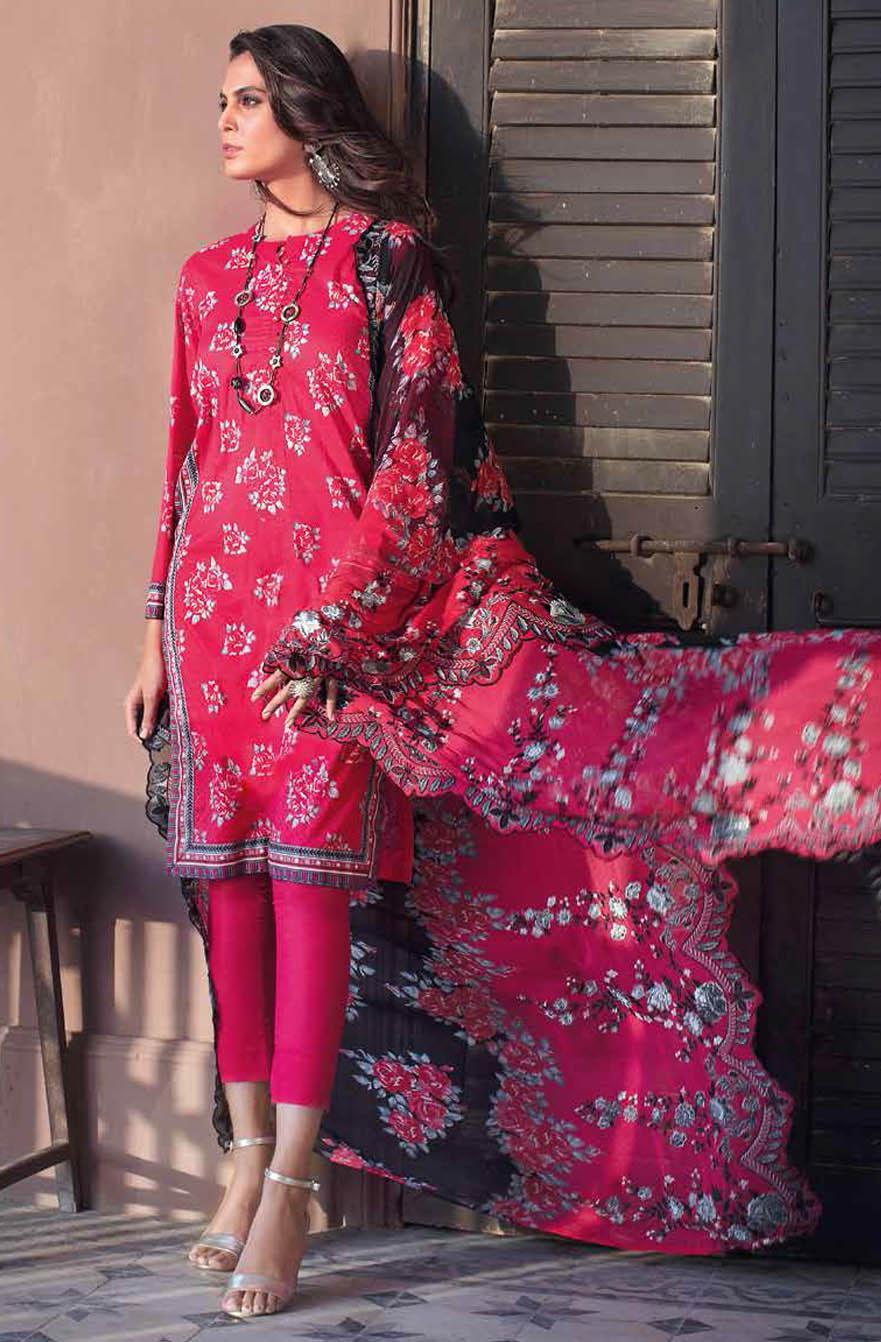 Gul Ahmed Embroidered Lawn Suits Unstitched 3 Piece GA21S BCT 42 - Summer Collection