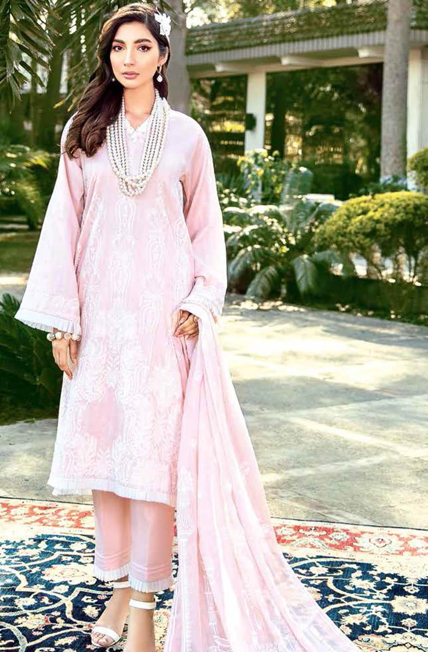 Gul Ahmed Embroidered Satin Suits Unstitched 3 Piece GA21S FE 263 - Summer Collection