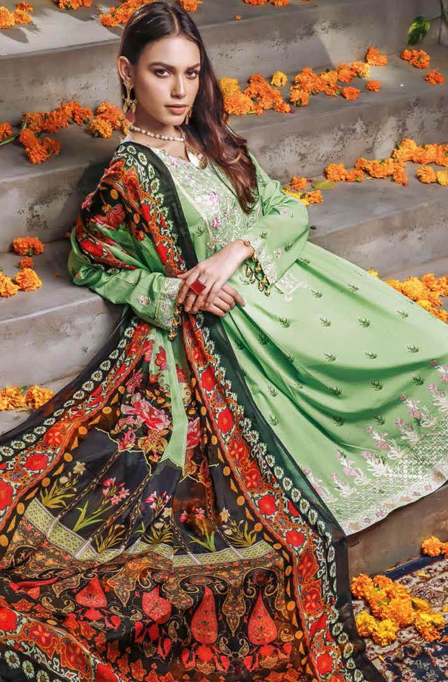 Gul Ahmed Embroidered Lawn Suits Unstitched 3 Piece GA21S FS 24 - Summer Collection
