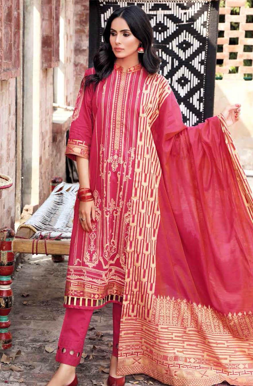 Gul Ahmed Embroidered Lawn Suits Unstitched 3 Piece GA21S FS 31 - Summer Collection