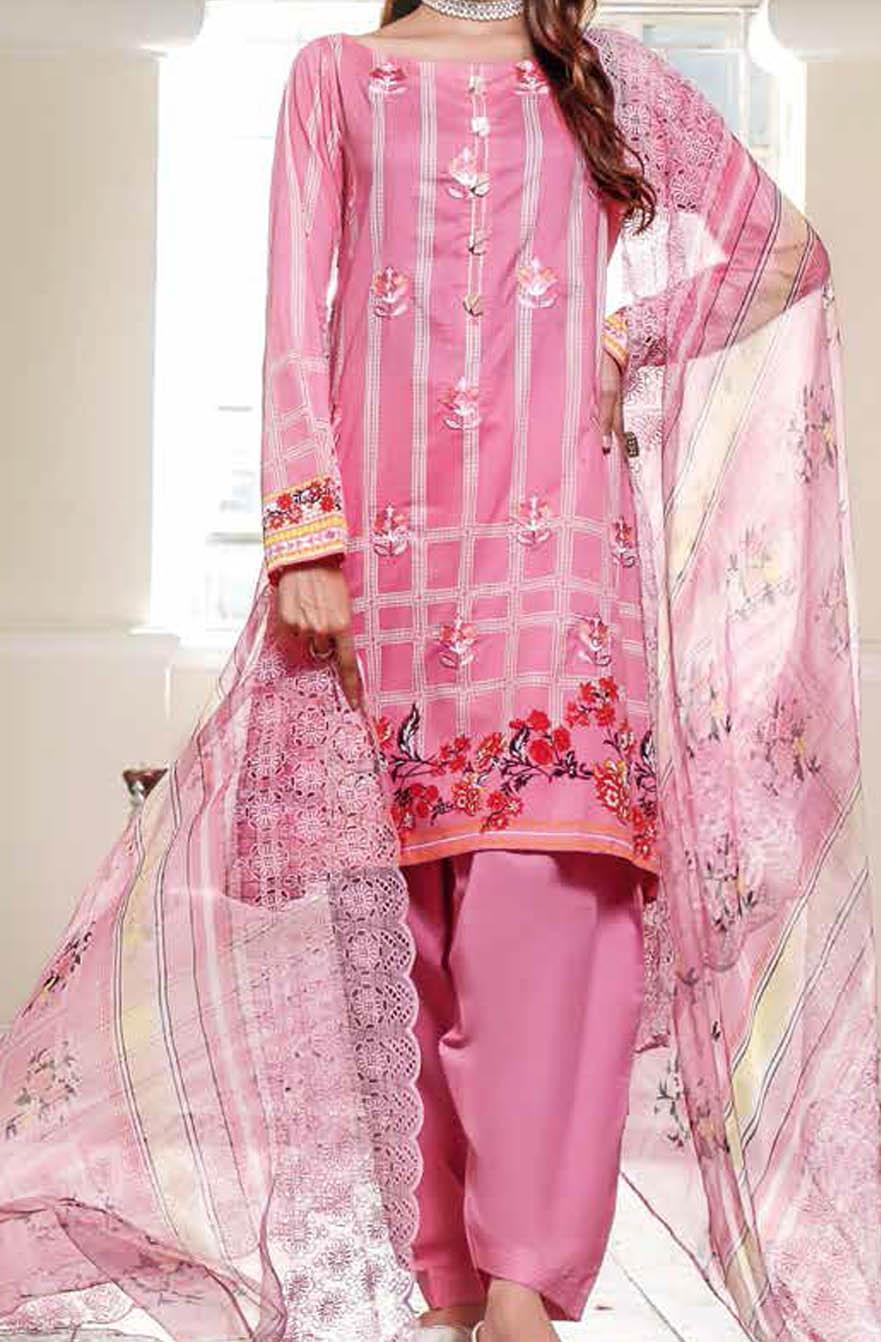 Gul Ahmed Embroidered Lawn Suits Unstitched 3 Piece GA21S FS 47 - Summer Collection