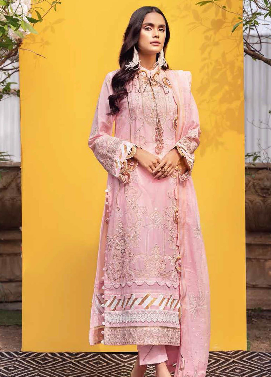 Gul Ahmed Embroidered Swiss Voile Suits Unstitched 3 Piece GA21S LSV 50 - Summer Collection