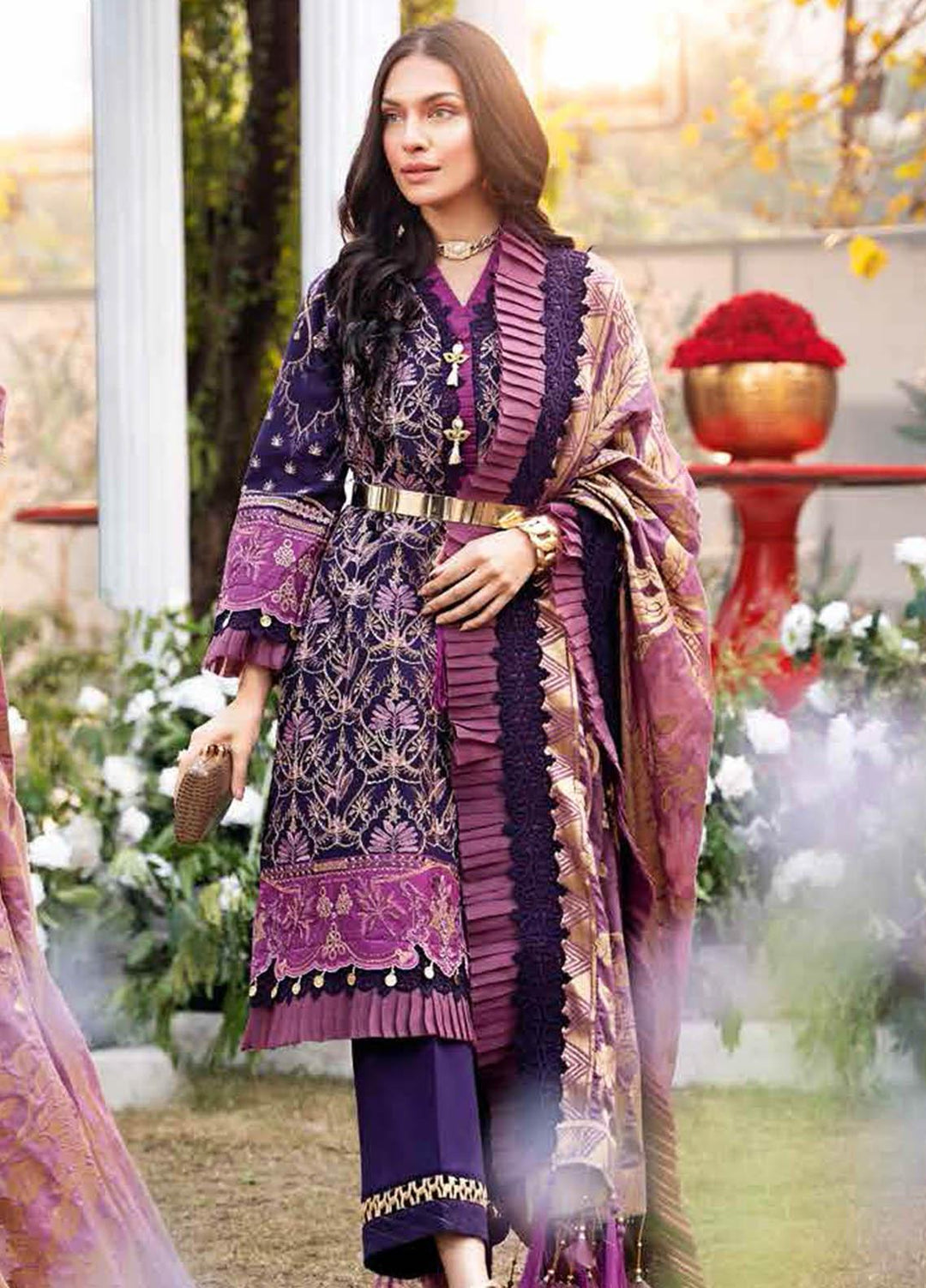 Gul Ahmed Embroidered Swiss Voile Suits Unstitched 3 Piece GA21S LSV 53 - Summer Collection