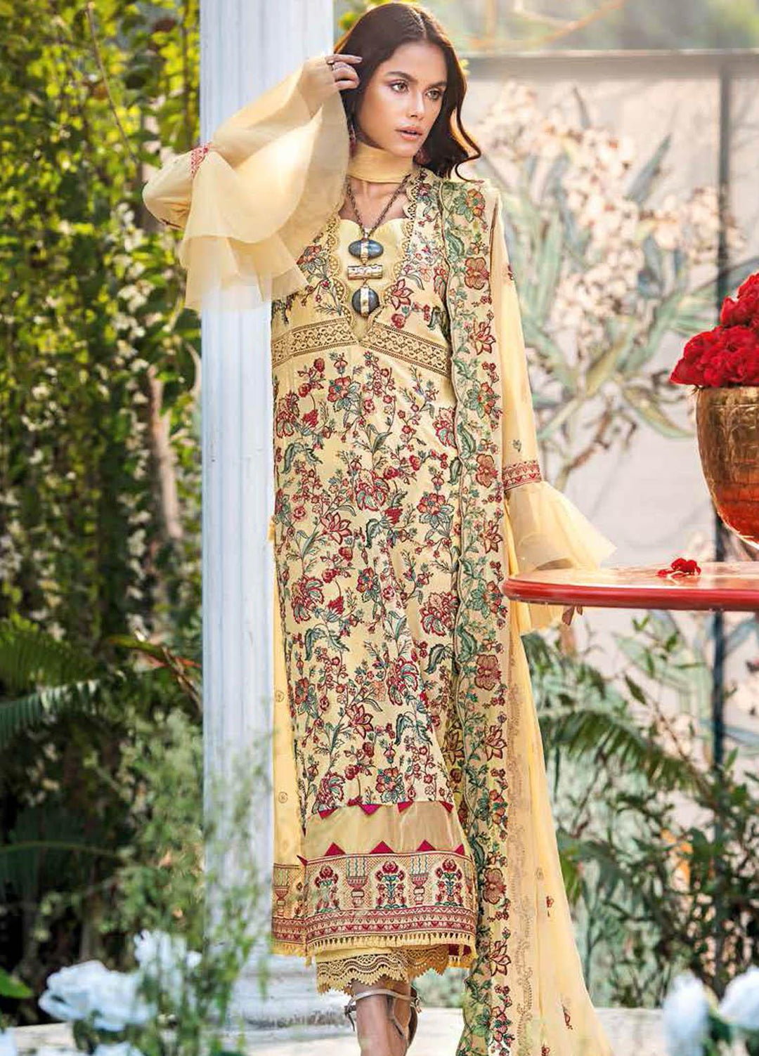 Gul Ahmed Embroidered Swiss Voile Suits Unstitched 3 Piece GA21S LSV 60 - Summer Collection