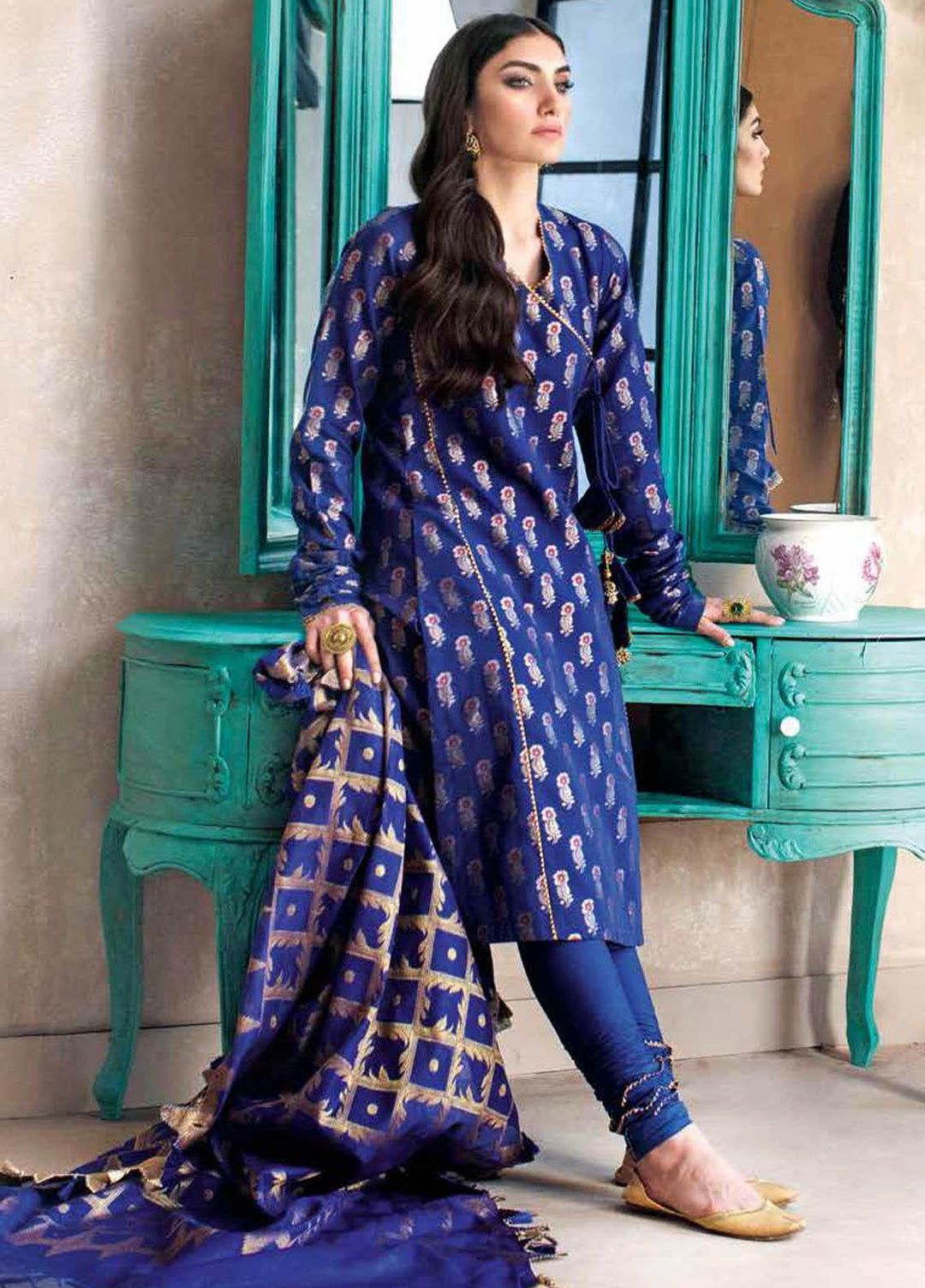 Gul Ahmed Embroidered Jacquard Suits Unstitched 3 Piece GA21S MJ 51 - Summer Collection