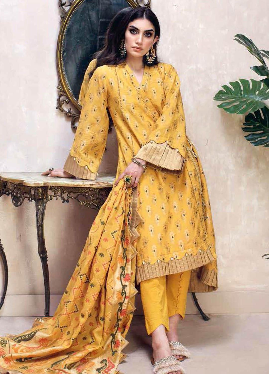Gul Ahmed Embroidered Jacquard Suits Unstitched 3 Piece GA21S MJ 62 - Summer Collection