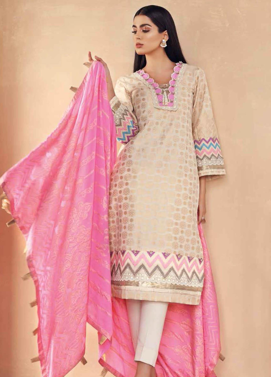 Gul Ahmed Embroidered Jacquard Suits Unstitched 3 Piece GA21S MJ 68 - Summer Collection