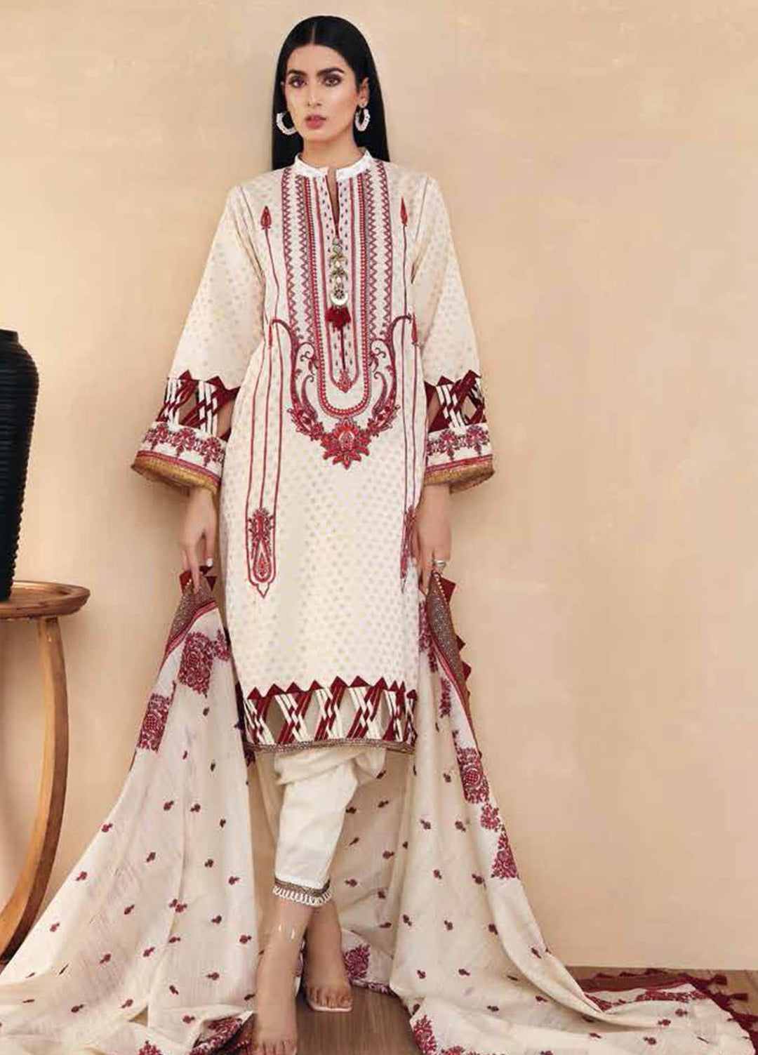Gul Ahmed Embroidered Jacquard Suits Unstitched 3 Piece GA21S MJ 73 - Summer Collection