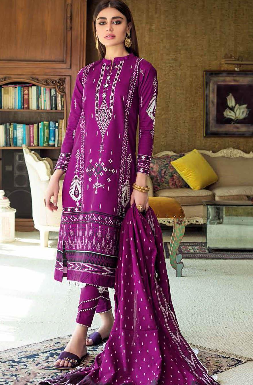 Gul Ahmed Embroidered Lawn Suits Unstitched 3 Piece GA21S MJ 83 - Summer Collection