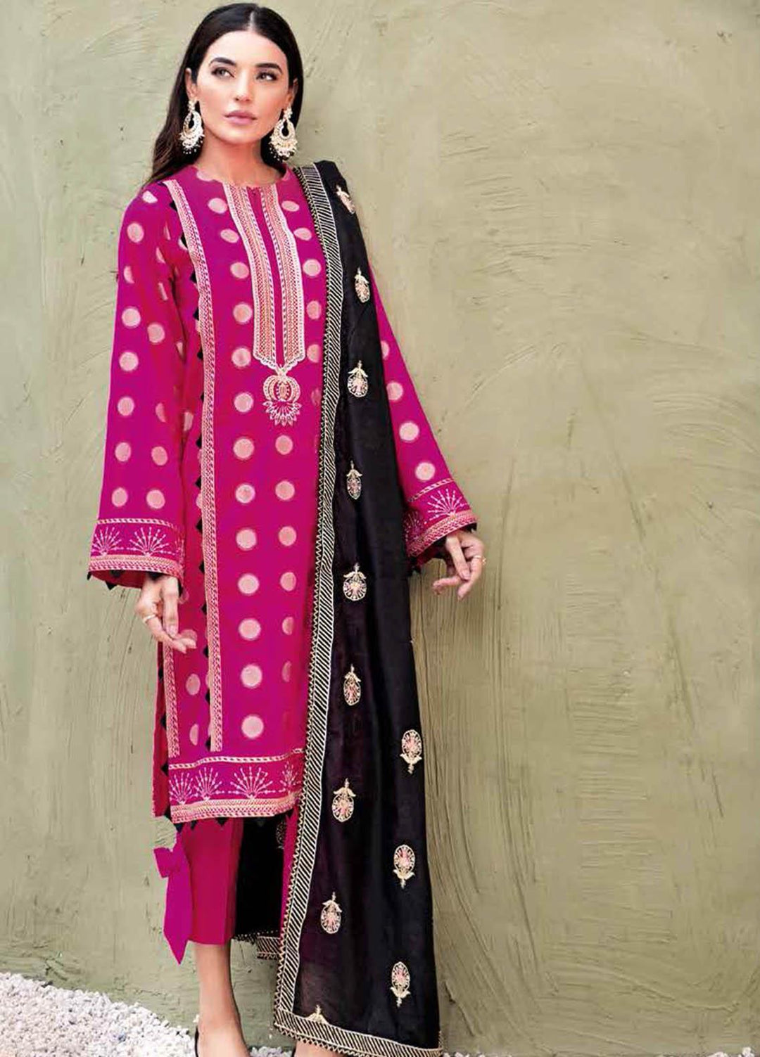 Gul Ahmed Embroidered Jacquard Suits Unstitched 3 Piece GA21S PM 384 - Summer Collection