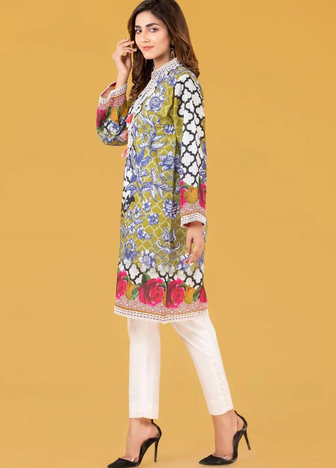 Gul Ahmed Casual Pret Printed Cambric Shirt GA22P GA-SC-133