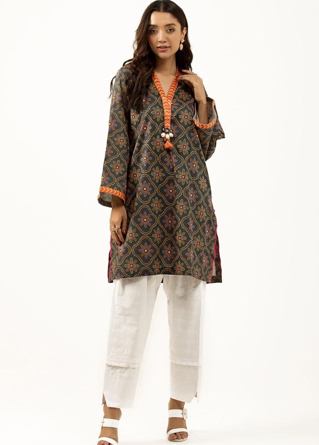 Gul Ahmed Pret Casual Lawn Shirt GA21P WGK-LWS-DP-489