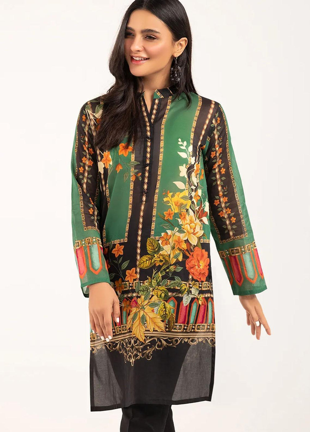 Gul Ahmed Casual Pret Printed Cambric Shirt GA22P GLS-21-145 DP
