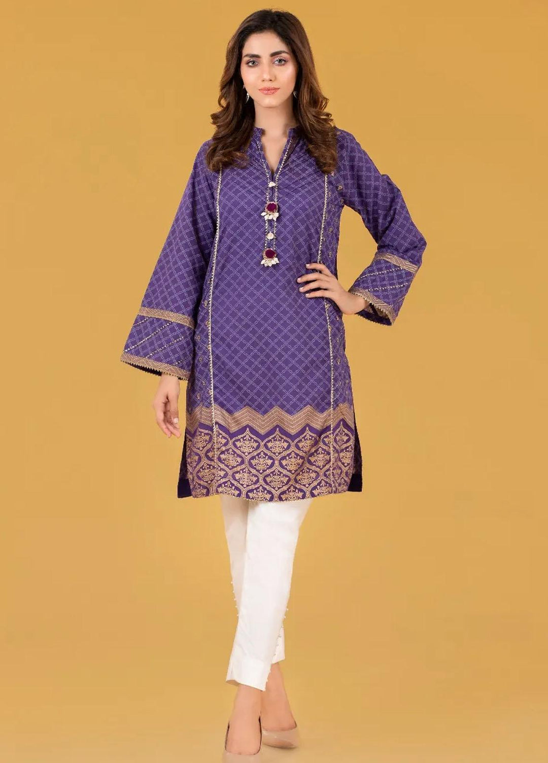 Gul Ahmed Pret Printed Cambric Shirt GA21P WGK-CMS-SP-524