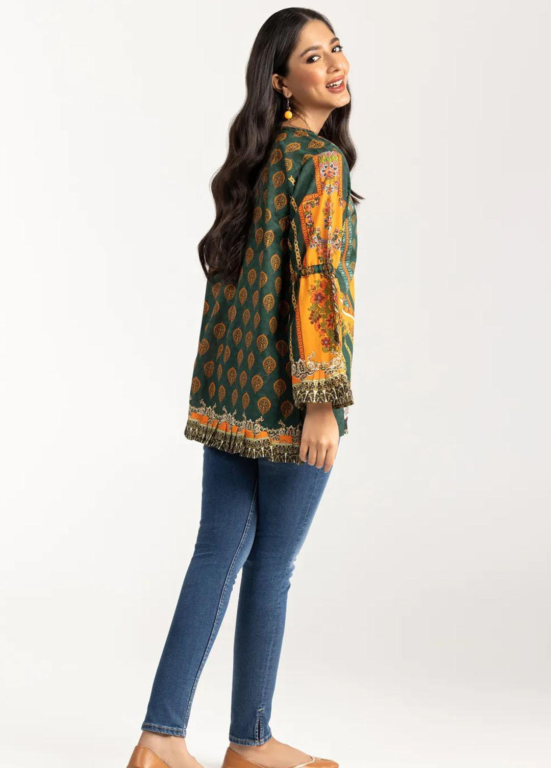 Gul Ahmed Pret Printed Cambric Shirt GA21P WGK-LWS-DP-183