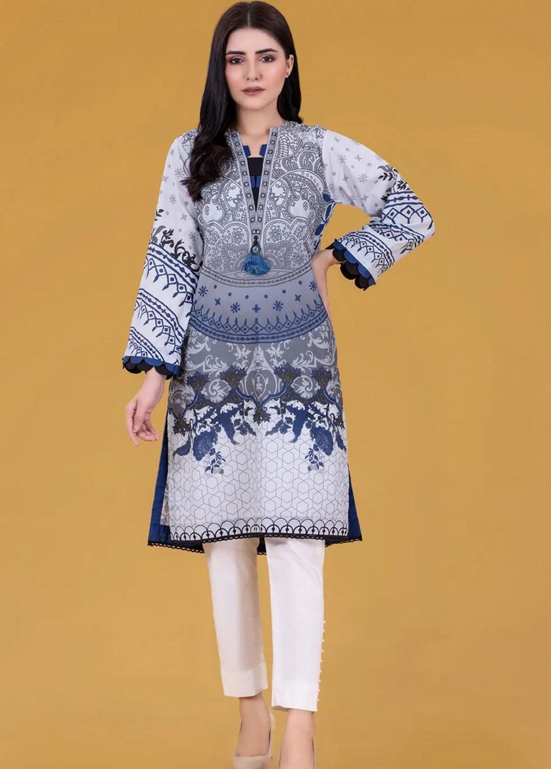 Gul Ahmed Pret Printed Cambric Shirt GA21P WGK-LWS-DP-190