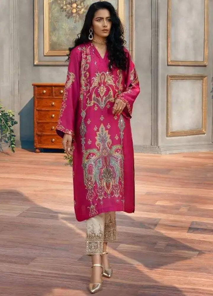 Gul Ahmed Casual Pret Printed Silk  Shirt GA22P WGK-SZW-DP-1123