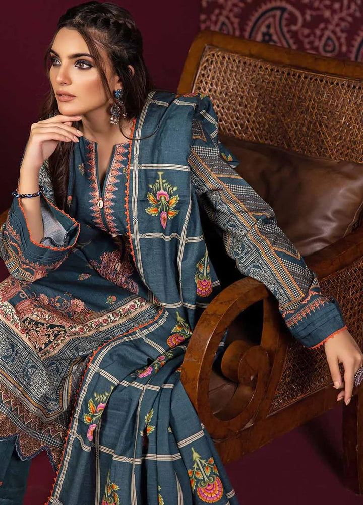Gul Ahmed Pret Embroidered Khaddar 3 Piece Suit K-32039