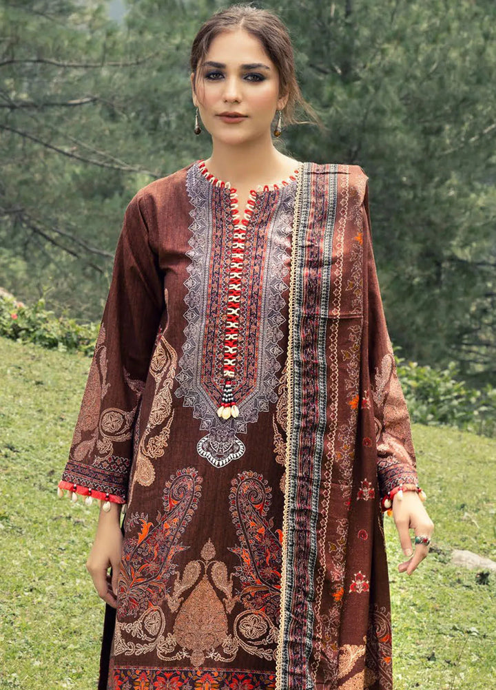 Gul Ahmed Printed Khaddar Suits Unstitched 3 Piece GA24UW AP-42029 - Winter Collection