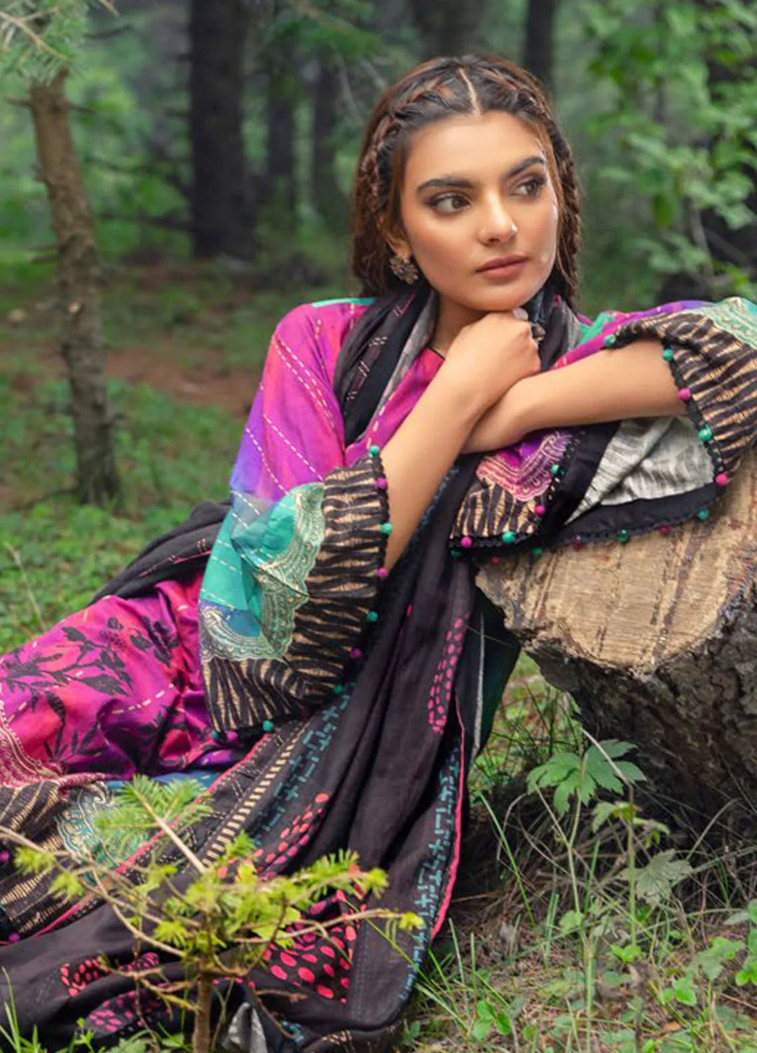Gul Ahmed Printed Khaddar Suits Unstitched 3 Piece GA24UW CN-42003 - Winter Collection