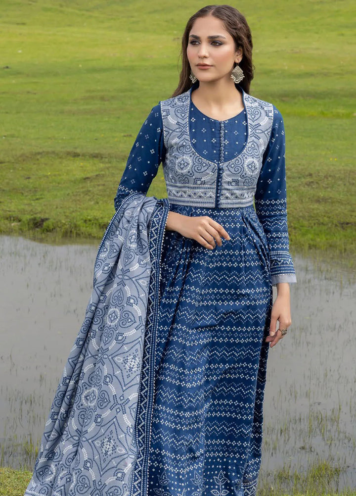 Gul Ahmed Printed Khaddar Suits Unstitched 3 Piece GA24UW K-42005 T - Winter Collection