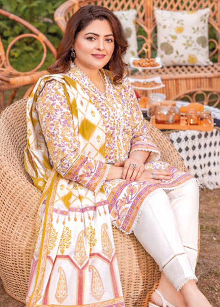 Gul Ahmed Printed Lawn Suits Unstitched 3 Piece GA24MT CL 42195 B - Summer Collection