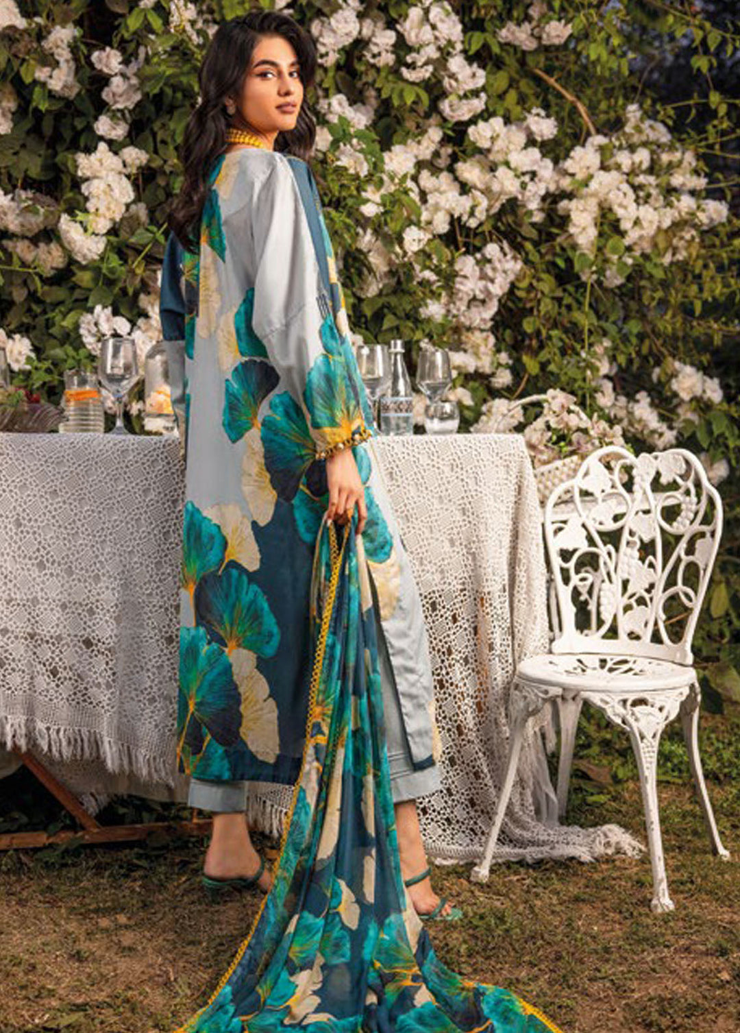 Gul Ahmed Printed Lawn Suits Unstitched 3 Piece GA24PS BM 42010 - Summer Collection