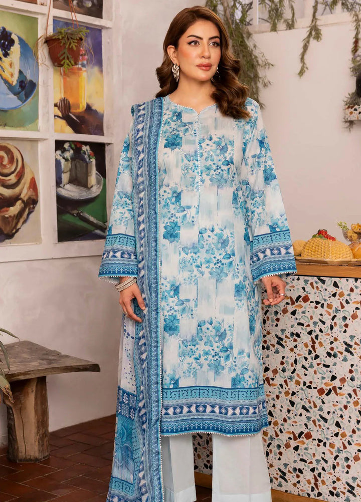 Gul Ahmed Printed Lawn Suits Unstitched 3 Piece GA24SU BM 42024 - Summer Collection