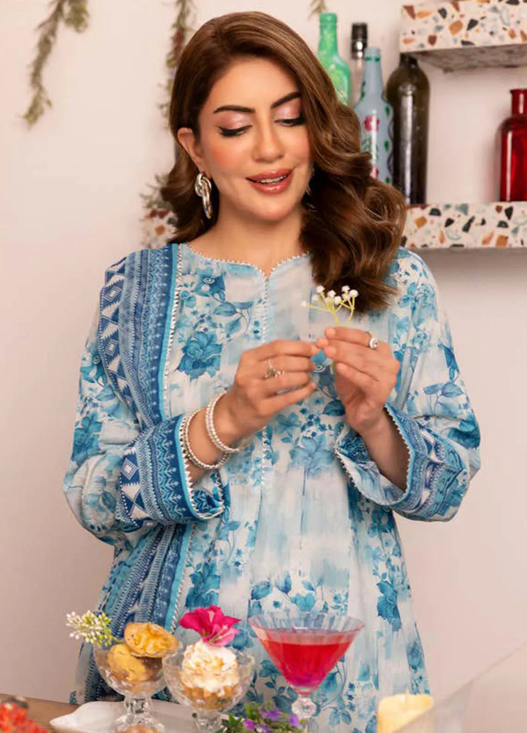 Gul Ahmed Printed Lawn Suits Unstitched 3 Piece GA24SU BM 42024 - Summer Collection