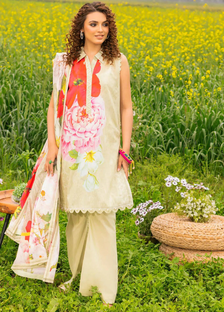 Gul Ahmed Printed Lawn Suits Unstitched 3 Piece GA24SU CL 42046 A - Summer Collection