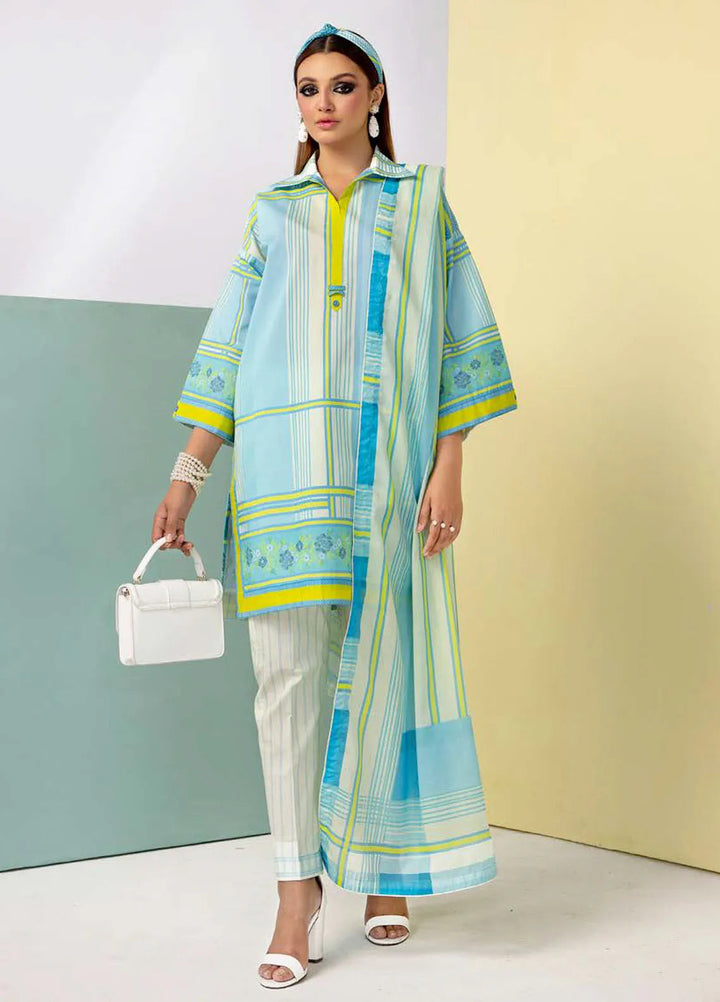 Gul Ahmed Printed Lawn Suits Unstitched 3 Piece GA24SU CL 42145 - Summer Collection