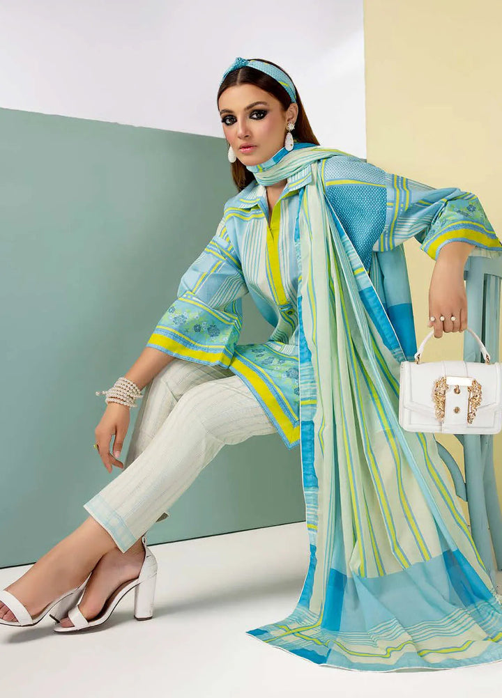 Gul Ahmed Printed Lawn Suits Unstitched 3 Piece GA24SU CL 42145 - Summer Collection