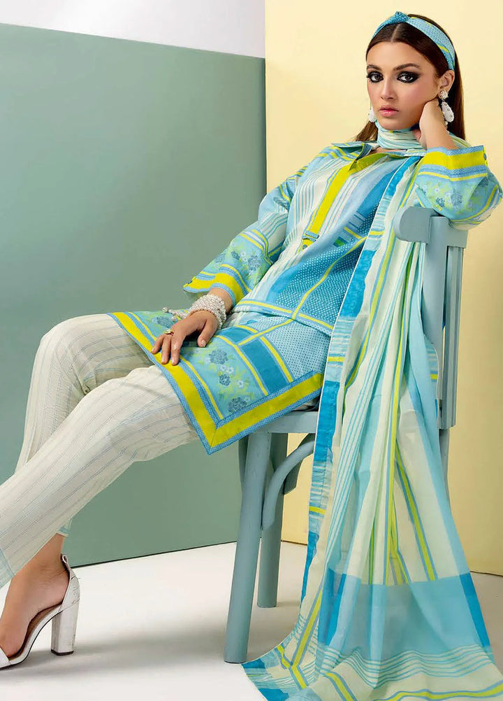 Gul Ahmed Printed Lawn Suits Unstitched 3 Piece GA24SU CL 42145 - Summer Collection