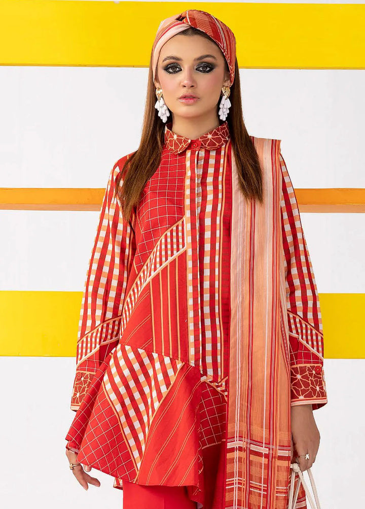 Gul Ahmed Printed Lawn Suits Unstitched 3 Piece GA24SU CL 42147 - Summer Collection