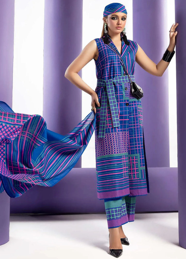 Gul Ahmed Printed Lawn Suits Unstitched 3 Piece GA24SU CL 42150 - Summer Collection