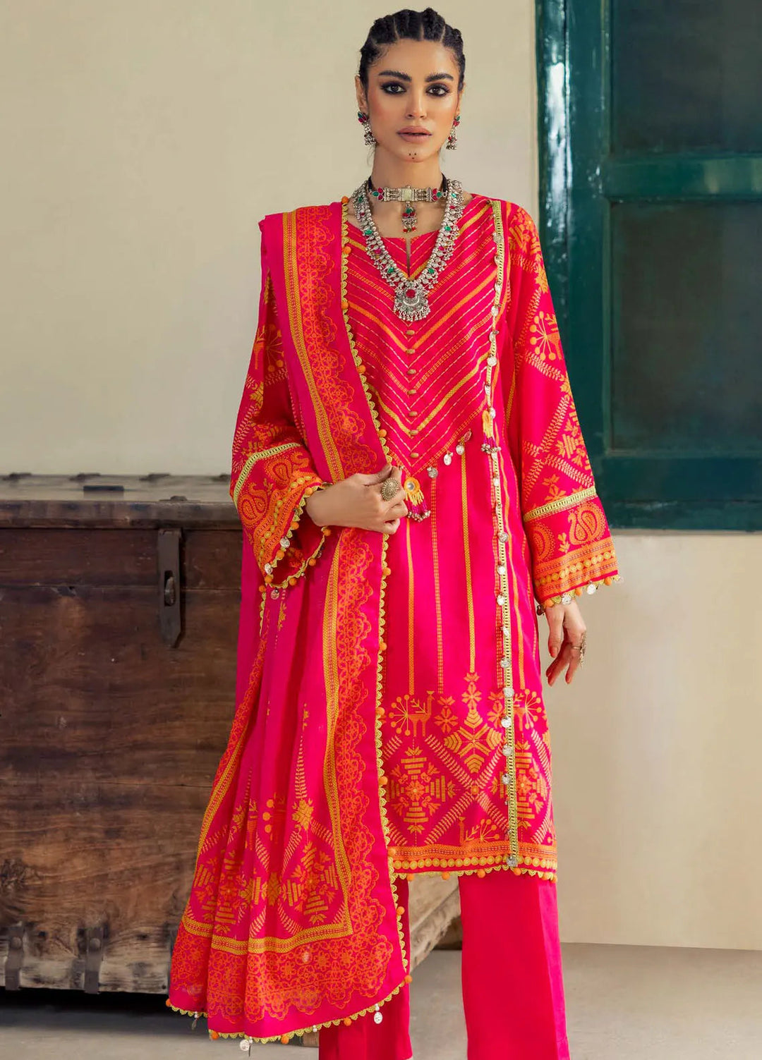 Gul Ahmed Printed Lawn Suits Unstitched 3 Piece GA24SU CL 42203 - Summer Collection