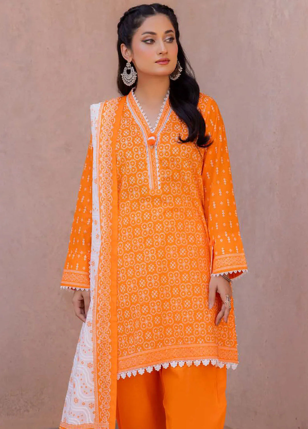 Gul Ahmed Printed Lawn Suits Unstitched 3 Piece GA24SU CL 42242 B - Summer Collection