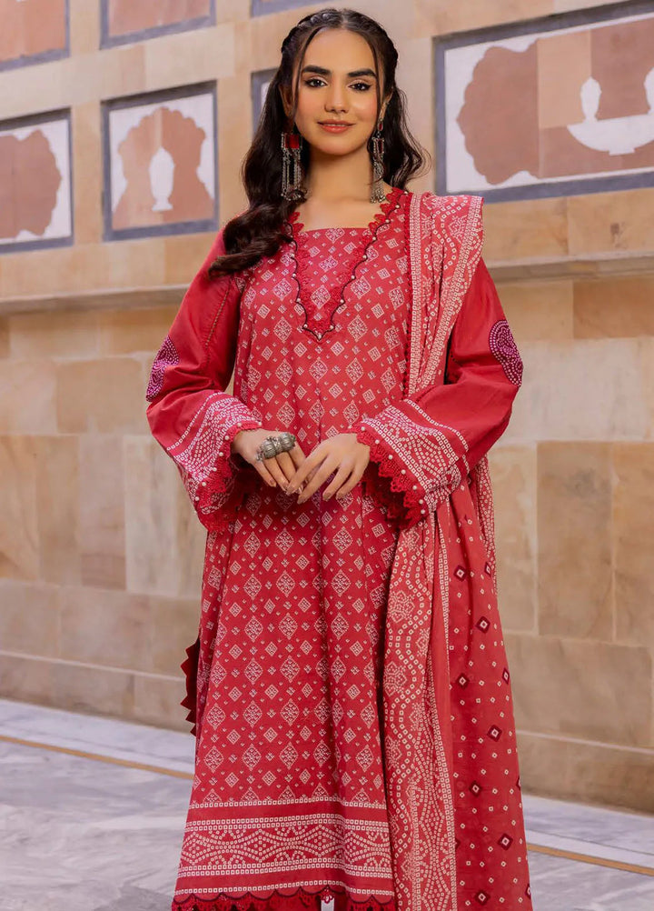 Gul Ahmed Printed Lawn Suits Unstitched 3 Piece GA24SU CL 42286 A - Summer Collection