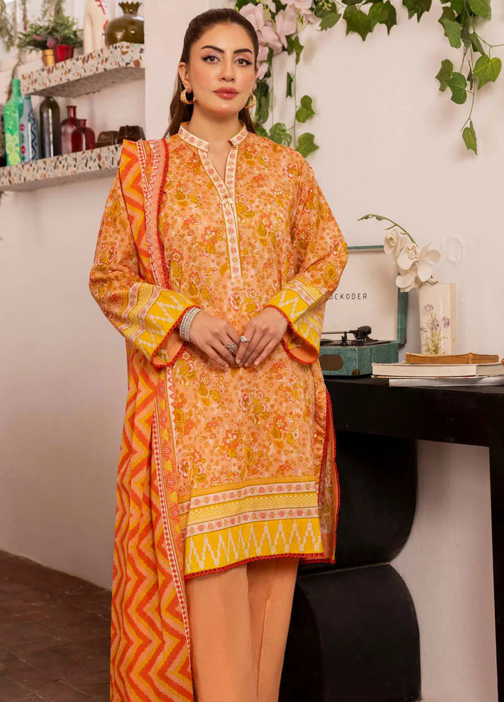 Gul Ahmed Printed Lawn Suits Unstitched 3 Piece GA24SU CL 42299 A - Summer Collection