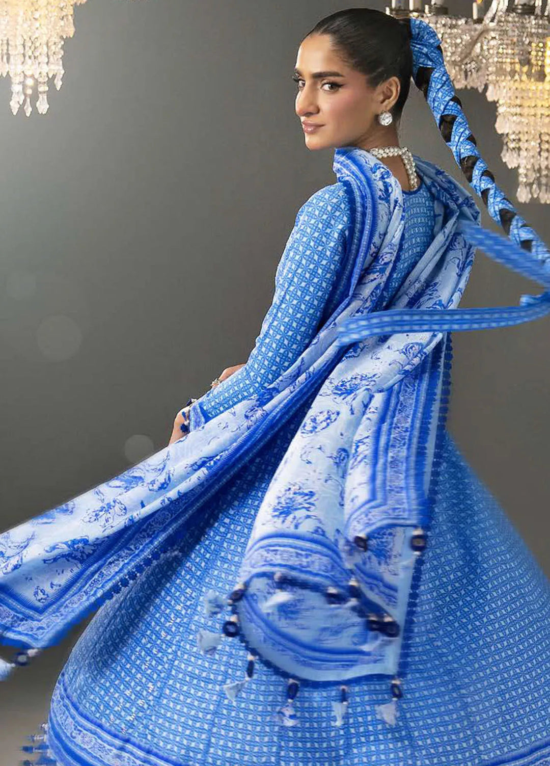 Gul Ahmed Printed Lawn Suits Unstitched 3 Piece GA24SU DN 42034 - Summer Collection